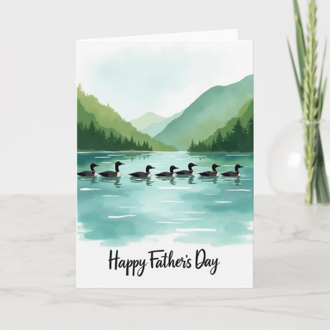 Tarjeta del lago del Día del Padre Pacífico (Anverso)