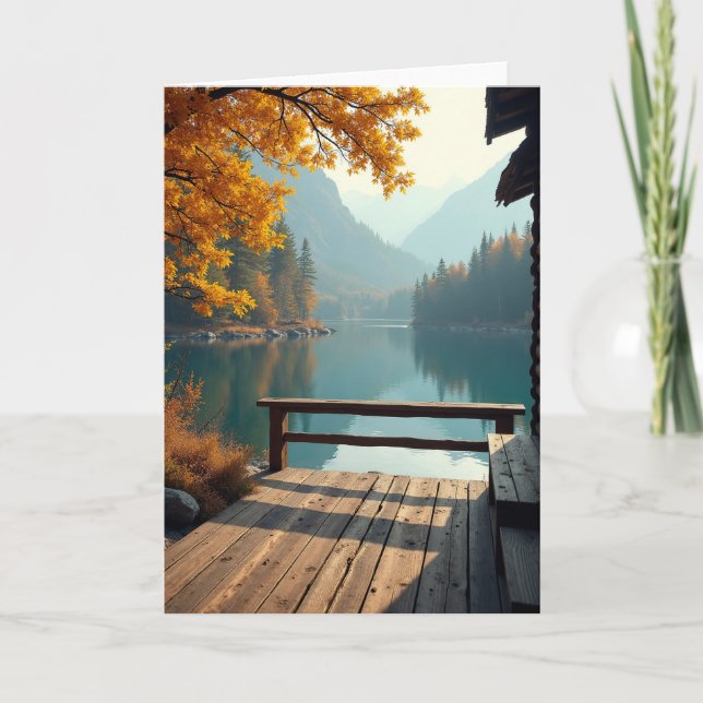 Tarjeta del Lago Dulce Otoño (Anverso)