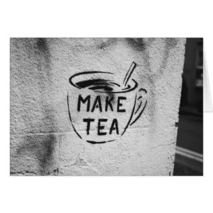 tarjeta del lema del té del arte de la plantilla