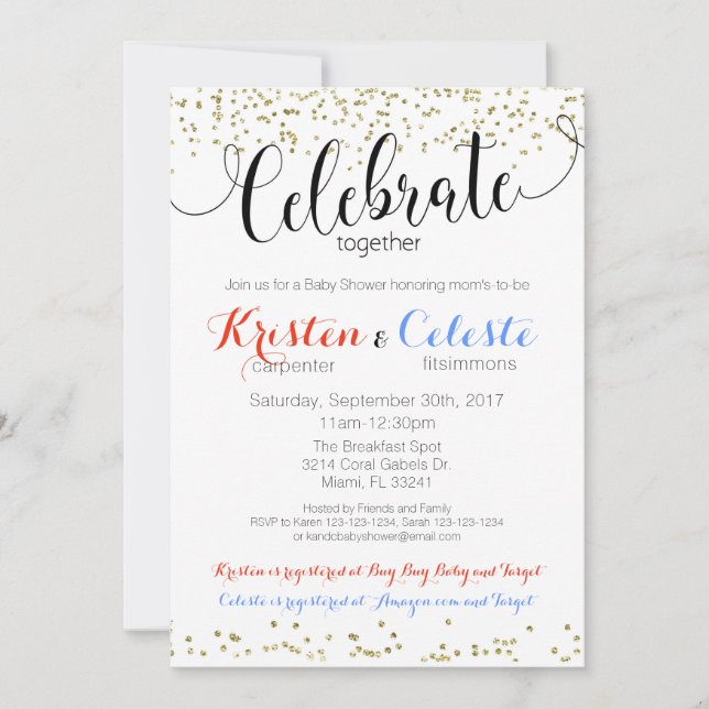 Tarjeta del libro de invitaciones de Baby Shower c (Anverso)