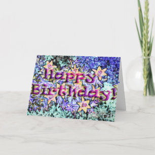 Tarjeta del lirio del feliz cumpleaños