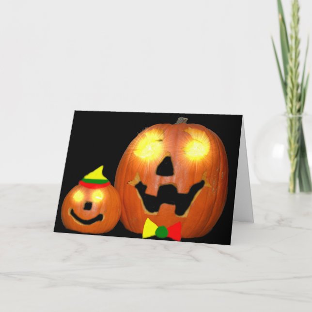 Tarjeta del Lithuanian de Sveikiname su Halloween (Anverso)