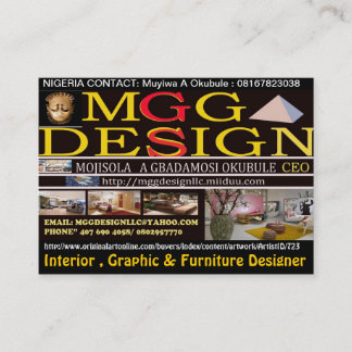 TARJETA DEL LLC DEL DISEÑO DE MGG (MOJISOLA A