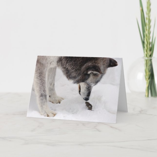 Tarjeta del lobo y del ratón (Anverso)