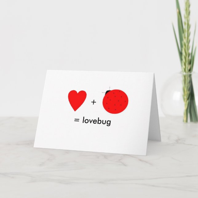 tarjeta del lovebug para el el día de San Valentín (Anverso)