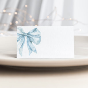 Tarjeta del lugar de ducha de novia Toile Dusty Bl