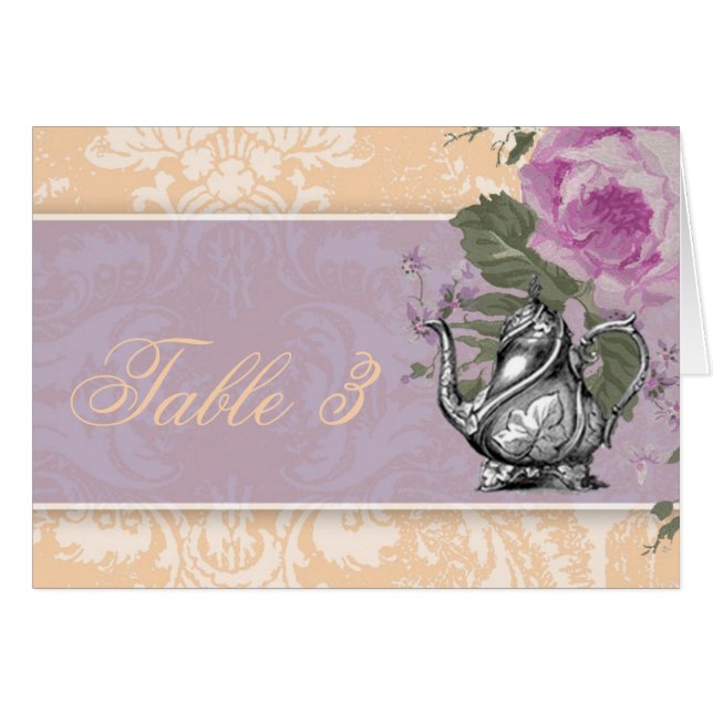 Tarjeta del lugar de la fiesta del té de la (Anverso (Horizontal))
