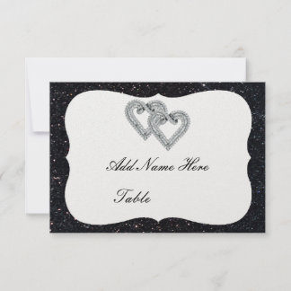 Tarjeta del lugar de la mesa de la mesa del diaman