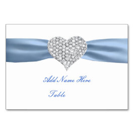 Tarjeta del lugar de la mesa del Boda azul del cor