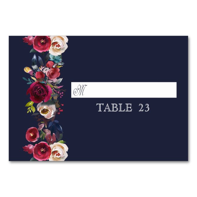 Tarjeta del lugar de la mesa del Boda de la Marina (Anverso)