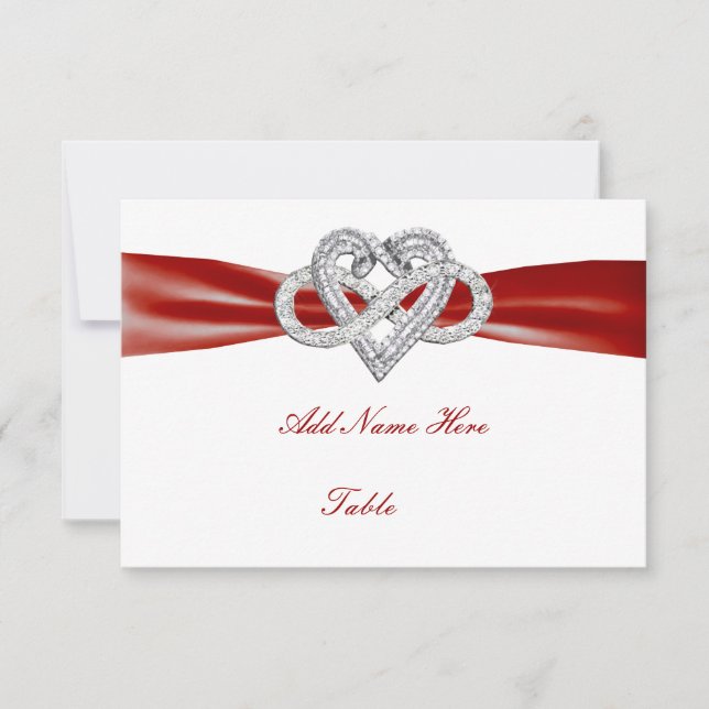 Tarjeta del lugar de la mesa del Boda del corazón  (Anverso)