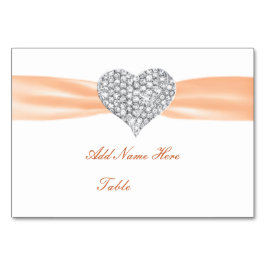 Tarjeta del lugar de la mesa del Boda del Naranja