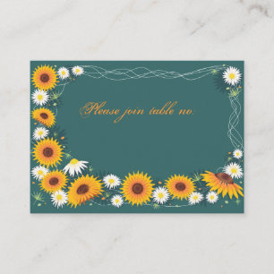 Tarjeta del lugar de la tabla del banquete de boda