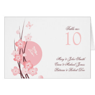 Tarjeta del lugar de la tabla del banquete de boda