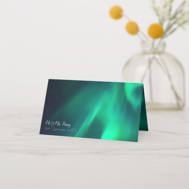 Tarjeta del lugar de las luces del norte (Anverso)