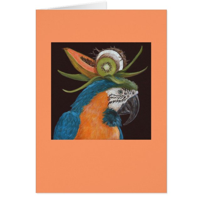 tarjeta del macaw (Frente)
