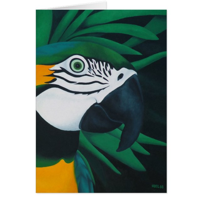 Tarjeta del Macaw (personalizable) (Frente)