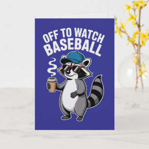 Tarjeta del Mapache para Ver Béisbol