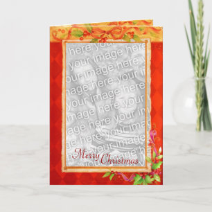 Tarjeta del marco de la foto del navidad