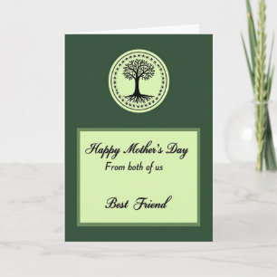 Tarjeta del Mejor Amigo de Forest Green