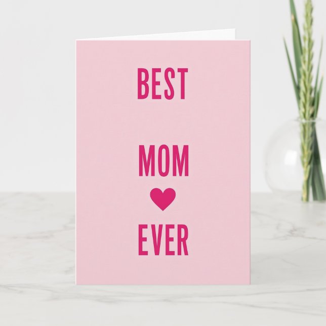 Tarjeta del Mejor Amor de Mamá (Anverso)