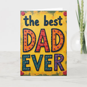 Tarjeta del mejor día para papá verde azulado