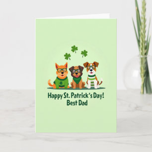 Tarjeta del Mejor Papá de San Patricio de Oro Fals