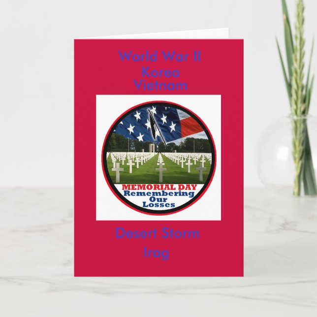 Tarjeta del MEMORIAL DAY (Anverso)