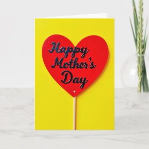 Tarjeta del Mensaje del Corazón Escarlata