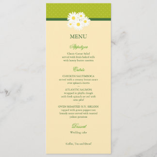 Tarjeta del menú de la boda del ramo de la
