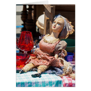 Tarjeta del mercado de pulgas