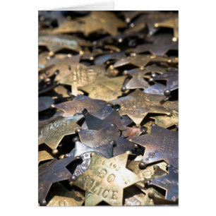 Tarjeta del mercado de pulgas - insignias