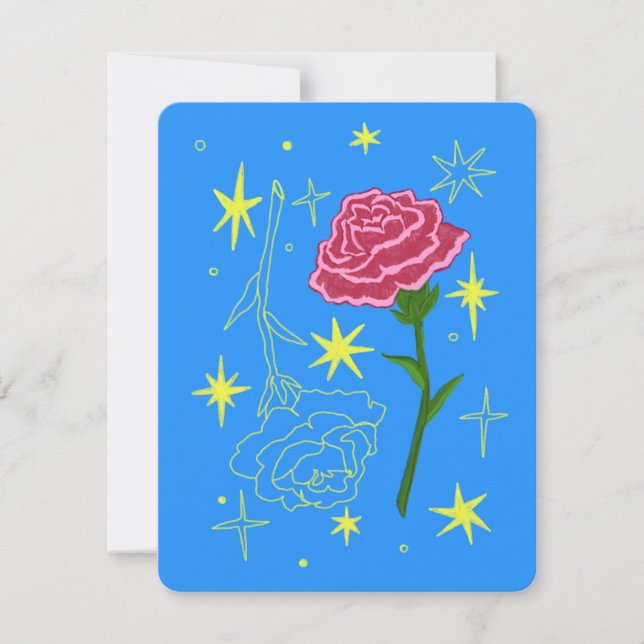 Tarjeta del mes de cumpleaños de enero (Carnación) (Anverso)