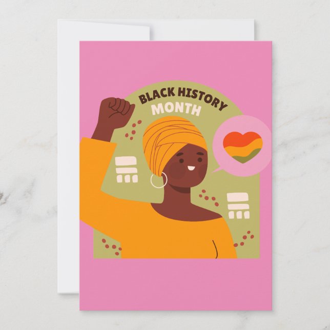 Tarjeta del Mes de la Historia Negra - Invitación  (Anverso)