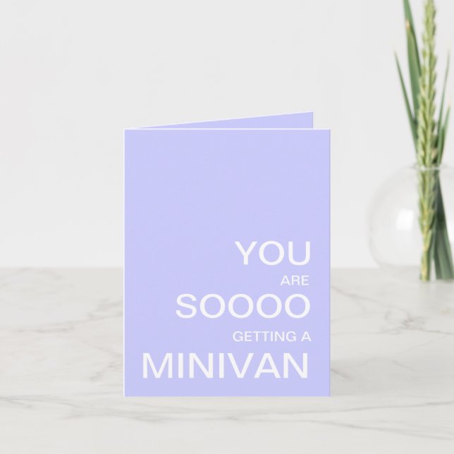 Tarjeta del minivan del recién nacido (Anverso)