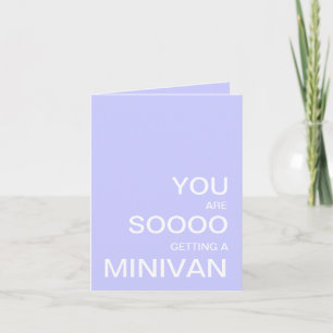 Tarjeta del minivan del recién nacido