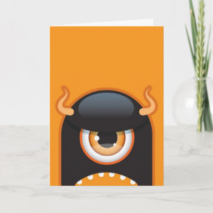 Tarjeta del monstruo de Halloween
