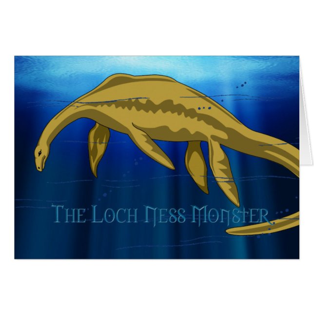 Tarjeta del monstruo de Loch Ness (Anverso (Horizontal))