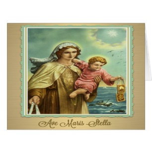 Tarjeta del monte Carmelo Maris Stella del Virgen