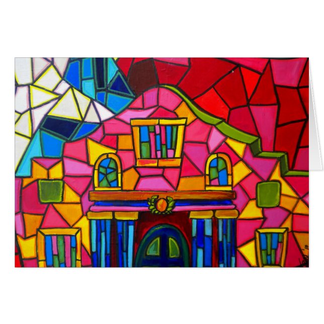 Tarjeta del mosaico de Álamo (Anverso (Horizontal))