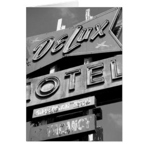 Tarjeta del motel de Delux