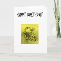 TARJETA DEL MOTORISTA DEL FELIZ CUMPLEAÑOS