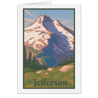 Tarjeta del Mt. Jefferson del vintage