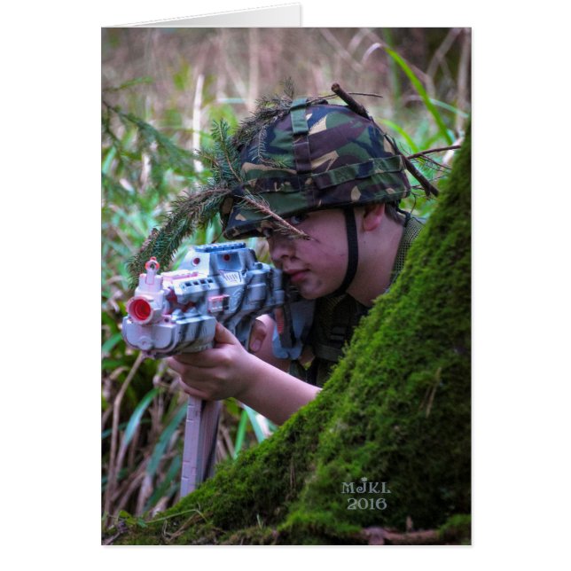 Tarjeta del muchacho de Nerf (Frente)