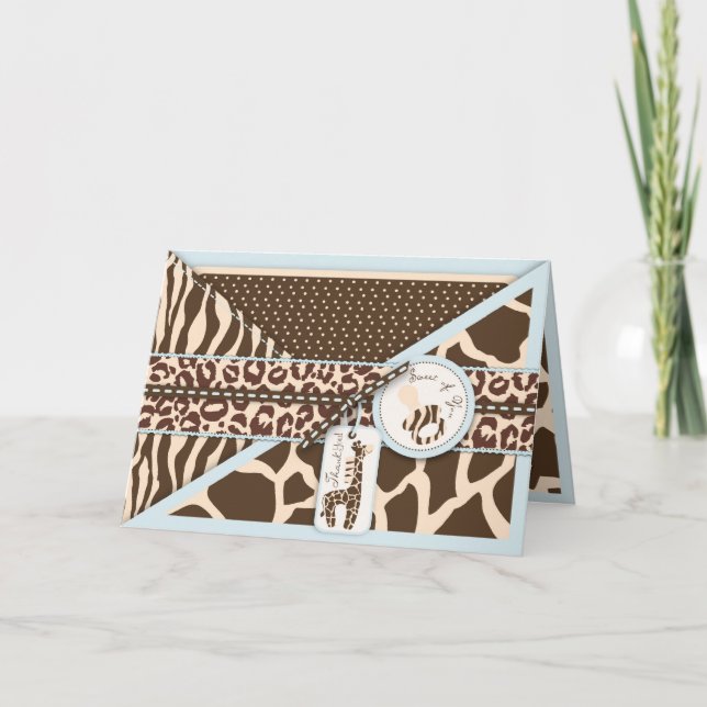 Tarjeta del muchacho TY del safari (Anverso)