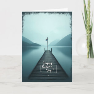 Tarjeta del muelle del Día del Padre Pacífico