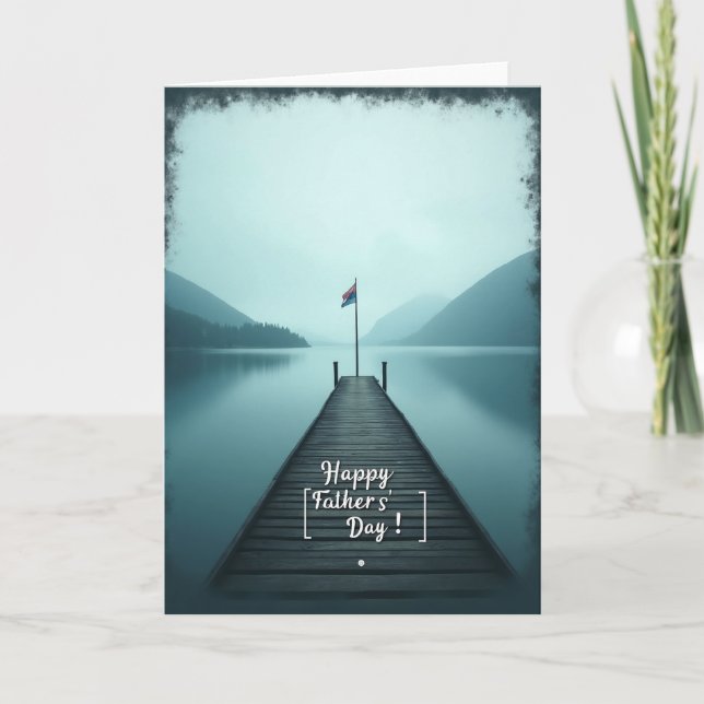 Tarjeta del muelle del Día del Padre Pacífico (Anverso)