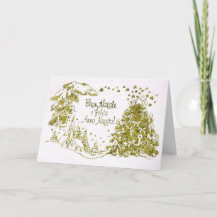 Tarjeta del navidad italiano y del Año Nuevo