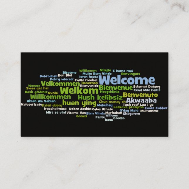 Tarjeta del negocio de representación del viaje (Anverso)