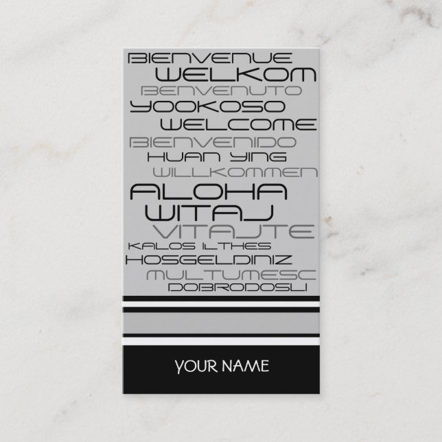 Tarjeta del negocio de representación del VIAJE (Anverso)